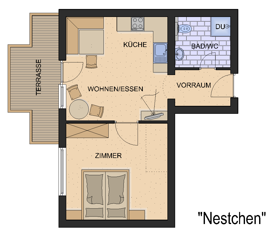 Floor plan from our Apartment Nestchen